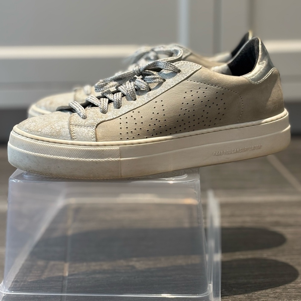 P448 Gray and Silver Sneakers